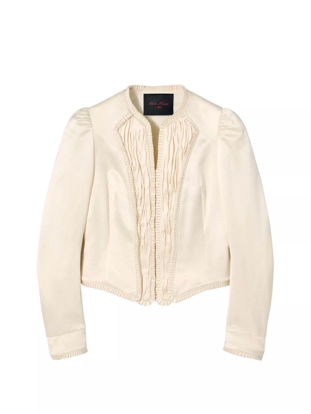 Kate Moss x Zara Limited Edition Military Jacket / Cream Ivory Satin Blazer